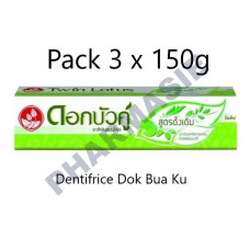Twin Lotus - Dok Bua Ku Herbal Toothpaste 150g ( 3 Pack )